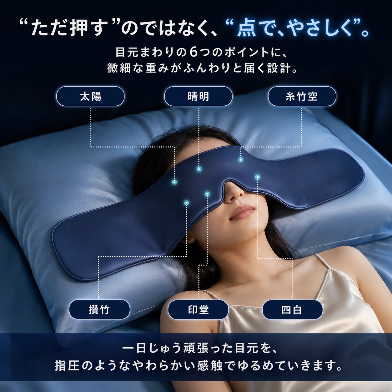 ネムシェード Pro｜遮光アイマスク 立体設計で目元を圧迫しない、重力で包み込む快眠マスク 睡眠・昼寝・旅行 男女兼用